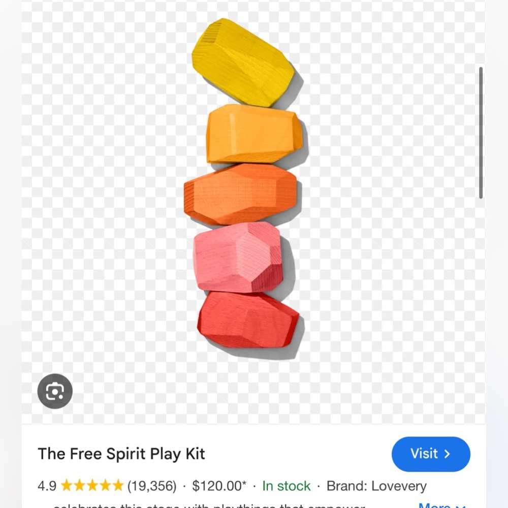 Lovevery Colorful Wooden Stacking Blocks